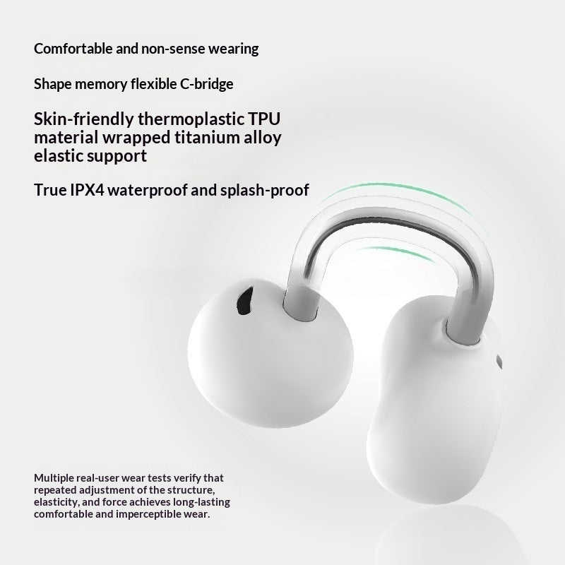Wireless Sport Earbuds with skin-friendly TPU, comfortable design, and true IPX4 waterproof features.