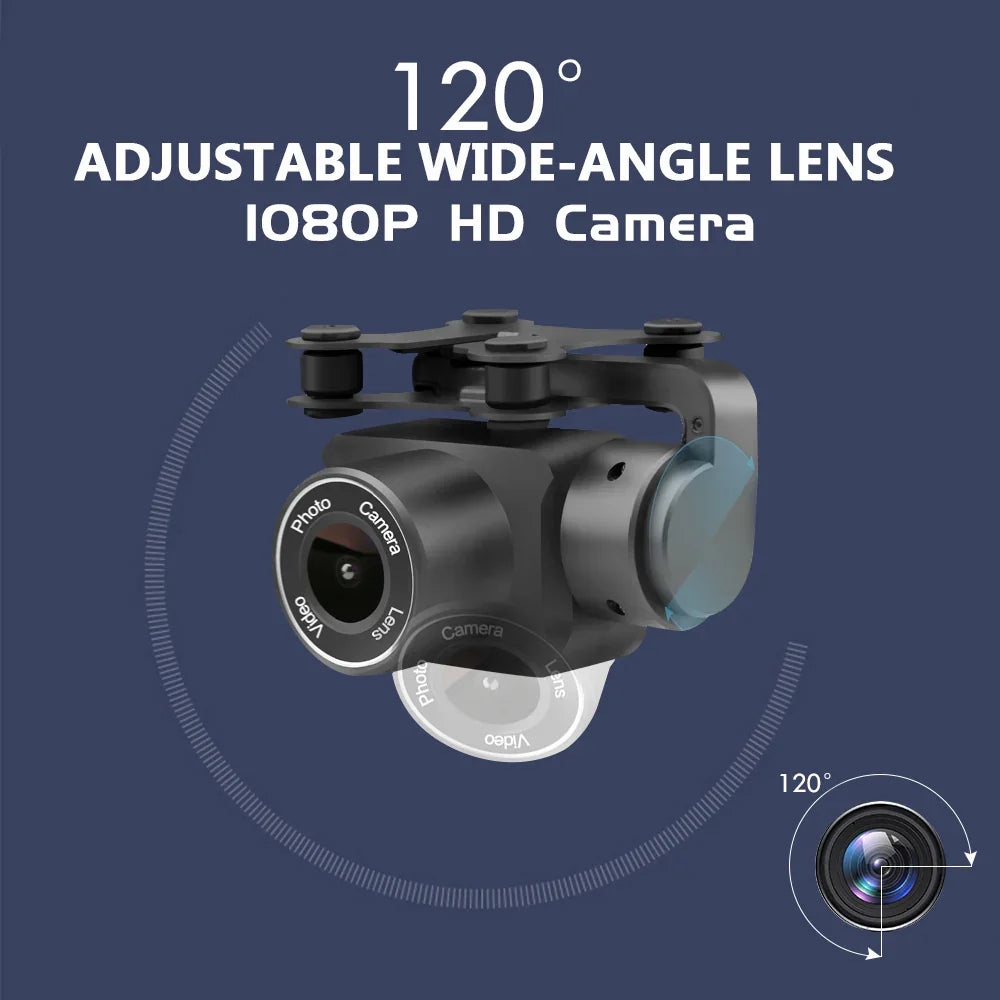 1080P HD camera with 120 degree adjustable wide-angle lens for drones, close-up view