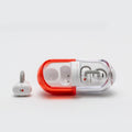 Wireless Sport Earbuds in pill capsule case with secure fit and vibrant colors.